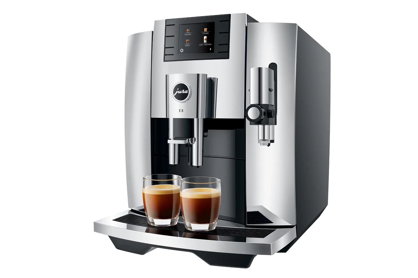 Jura E8 super-automatic espresso machine metal and high-grade plastic with built-in grinder